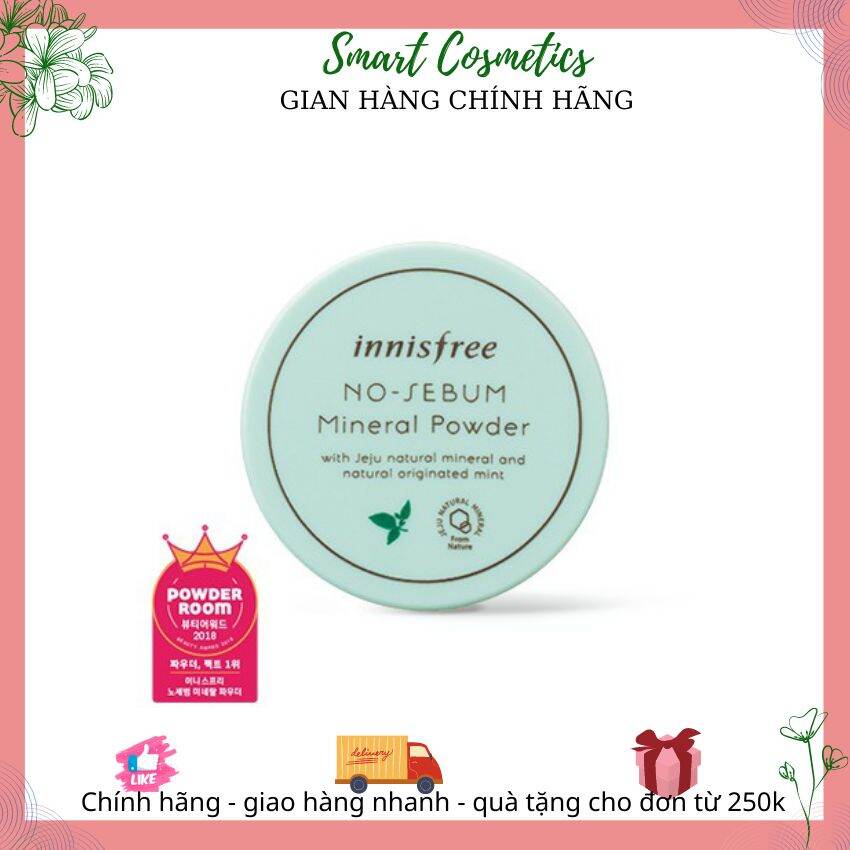 Phấn phủ kiềm dầu Innissfree no sebum dạng bột khoáng
