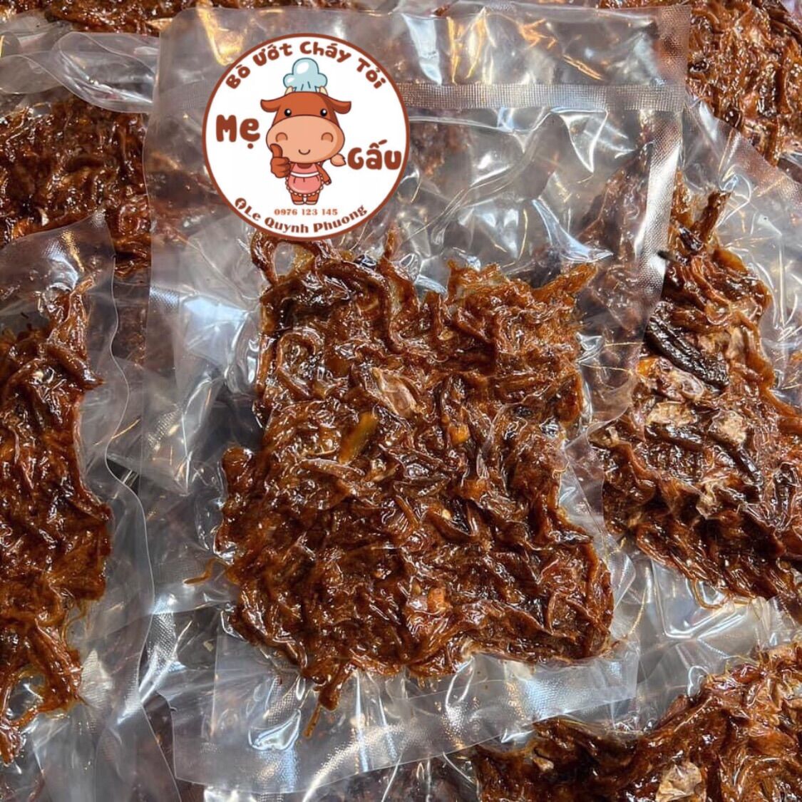 BÒ ƯỚT SỢI CHÁY TỎI THƠM NGON 200gr