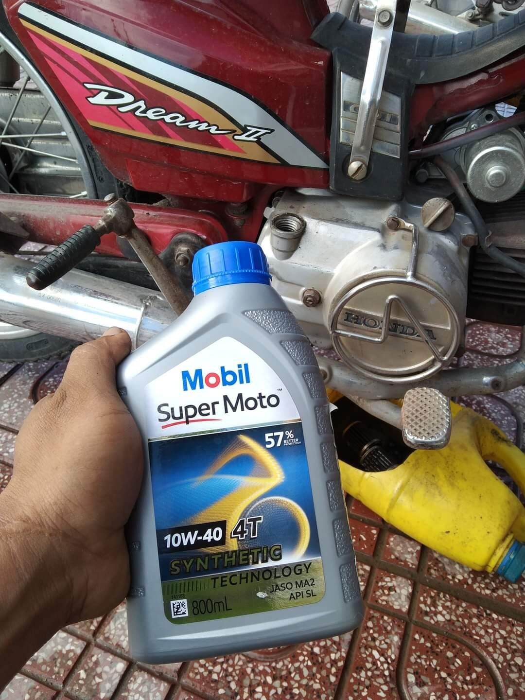 [Dạng Thùng]Nhớt Super Moto Mobil 10W40 ( 1 thùng 12 chai)