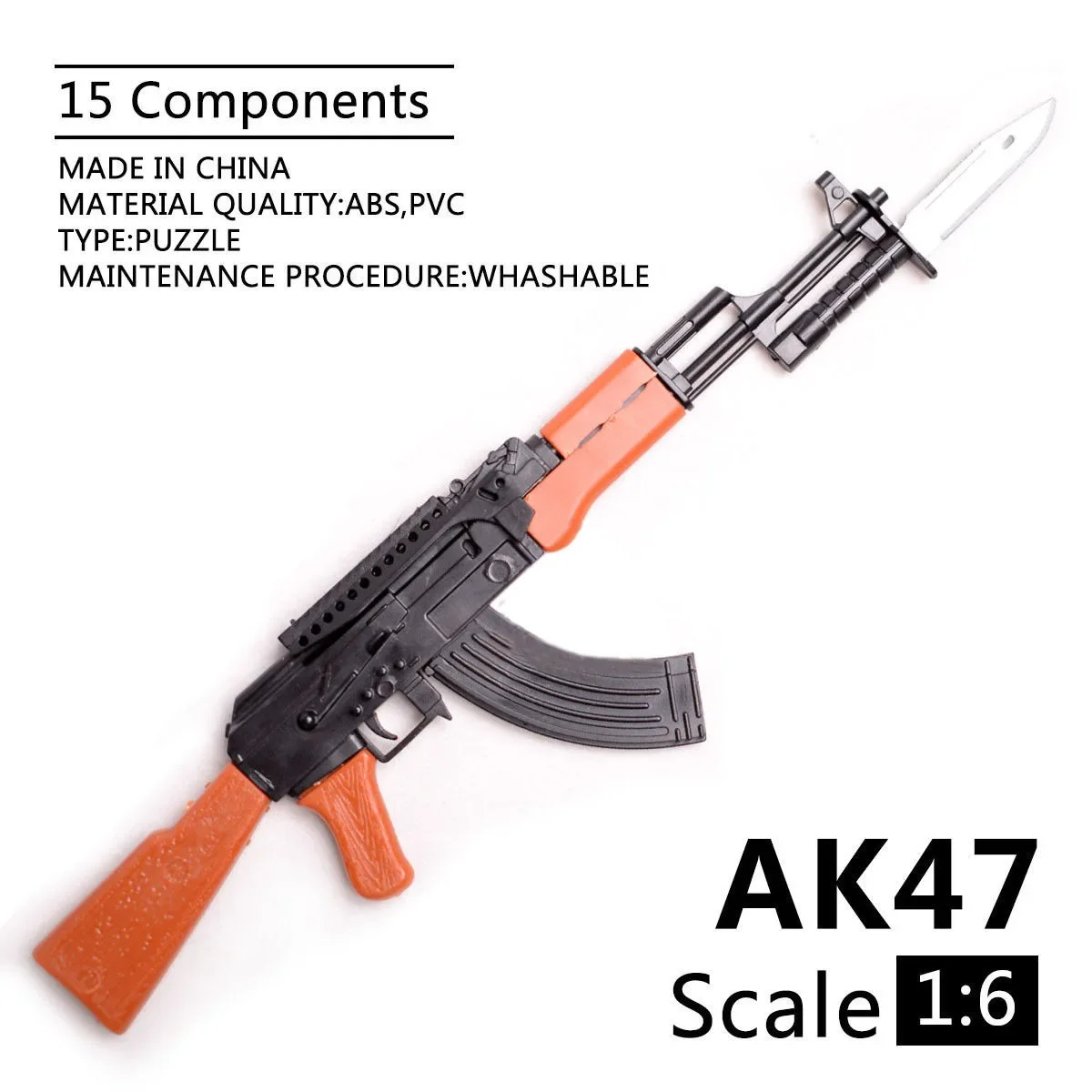 1/6th Mini Câu Đố AK47 Súng Trường Đồ chơi súng nhựa mô hình lắp ráp xây dựng gạch súng người lính vũ khí cho 12 inch hành động con số