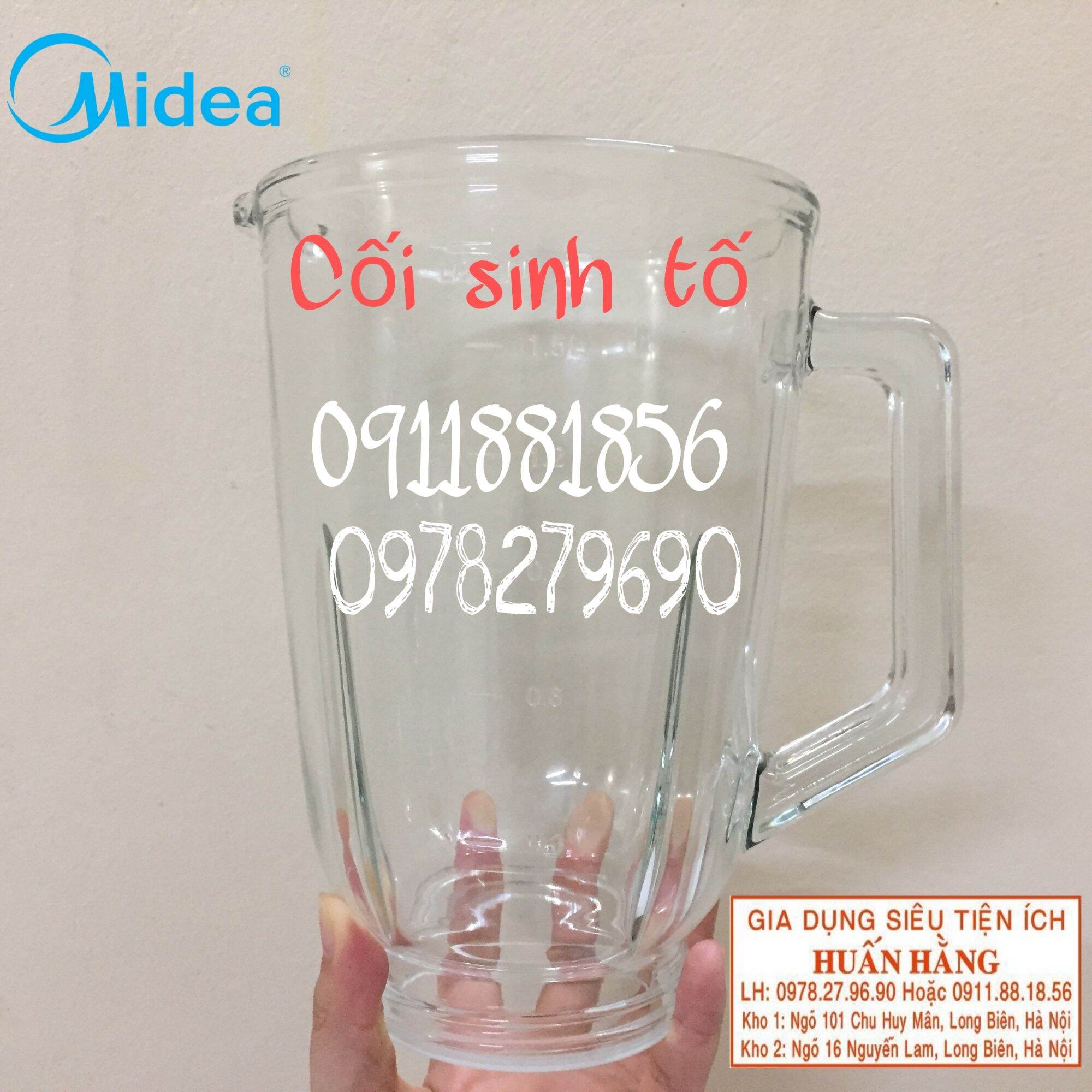 (LINH KIỆN CHÍNH HÃNG) CỐI THỦY TINH SINH TỐ VÀ CỐI THỦY TINH XAY TIÊU CHO MÁY XAY MIDEA MJ - BL75G