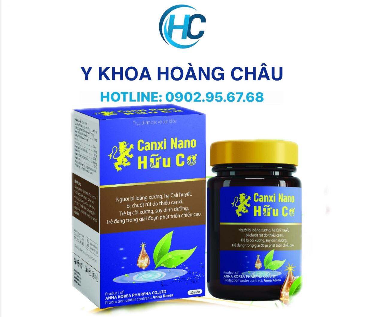 CANXI NANO HỮU CƠ – Canxi hữu cơ giúp hấp thu nhanh, không gây sỏi thận