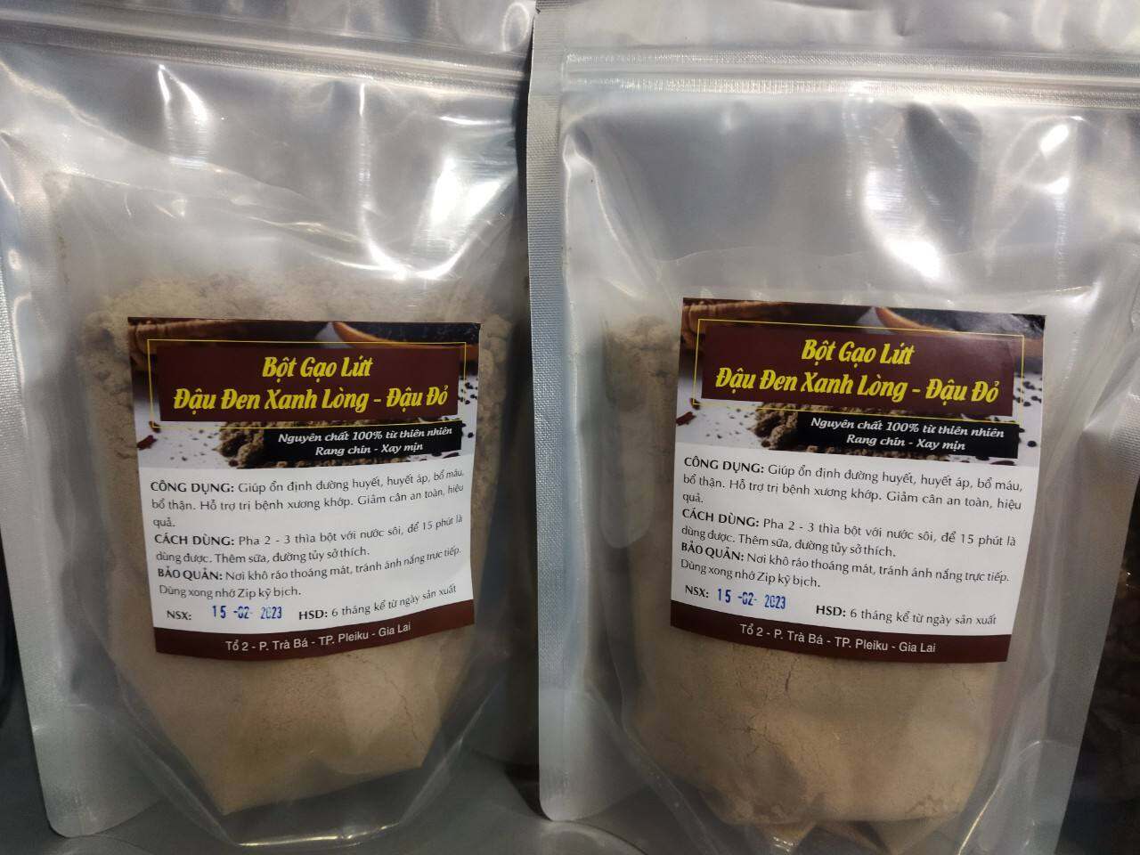 1kg Bột đậu đen + đậu đỏ+ gạo lứt rang sẵn xay mịn