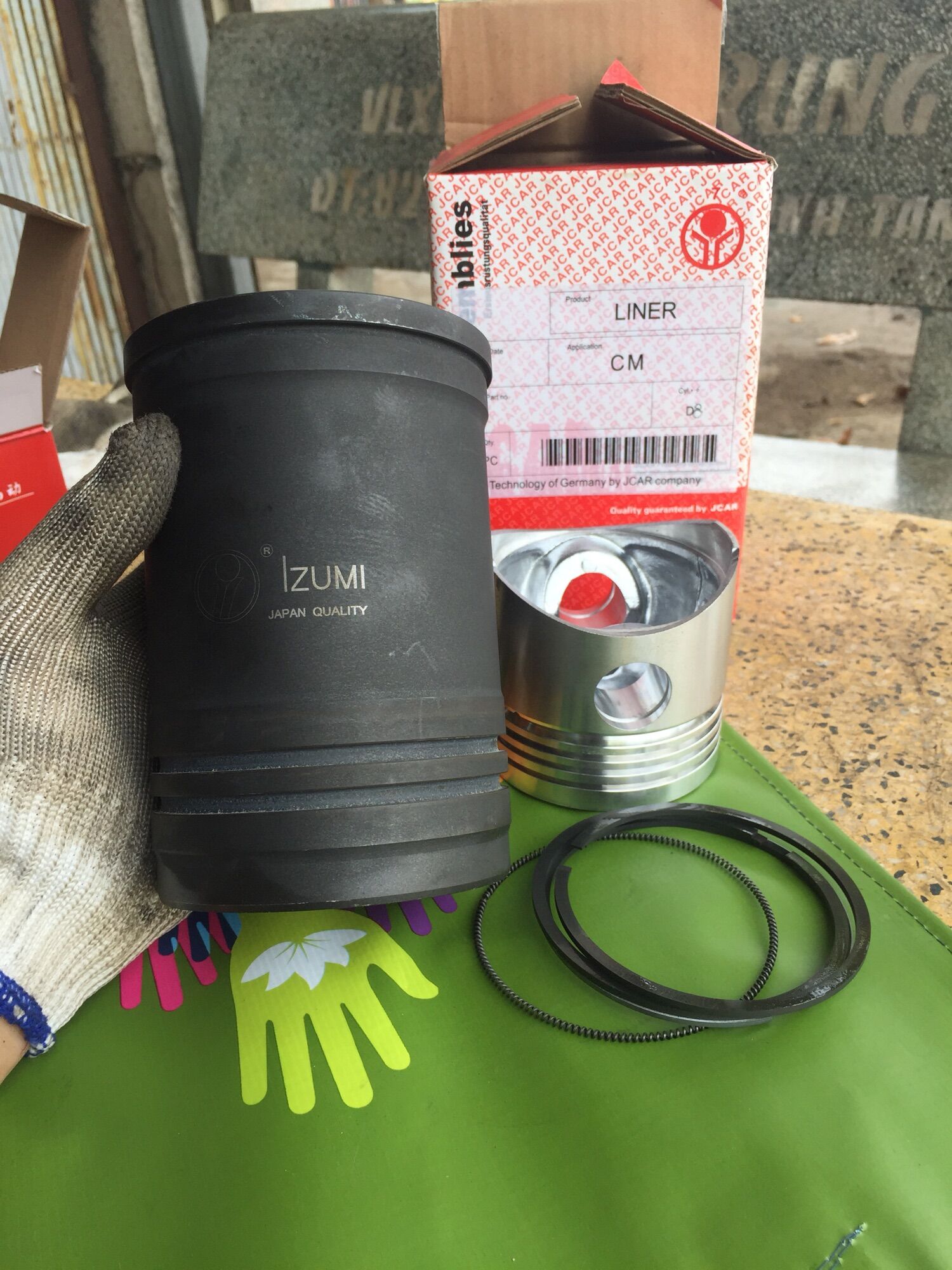 Bộ hơi Nhật sử dụng cho D8 , R180 Piston móng ngựa