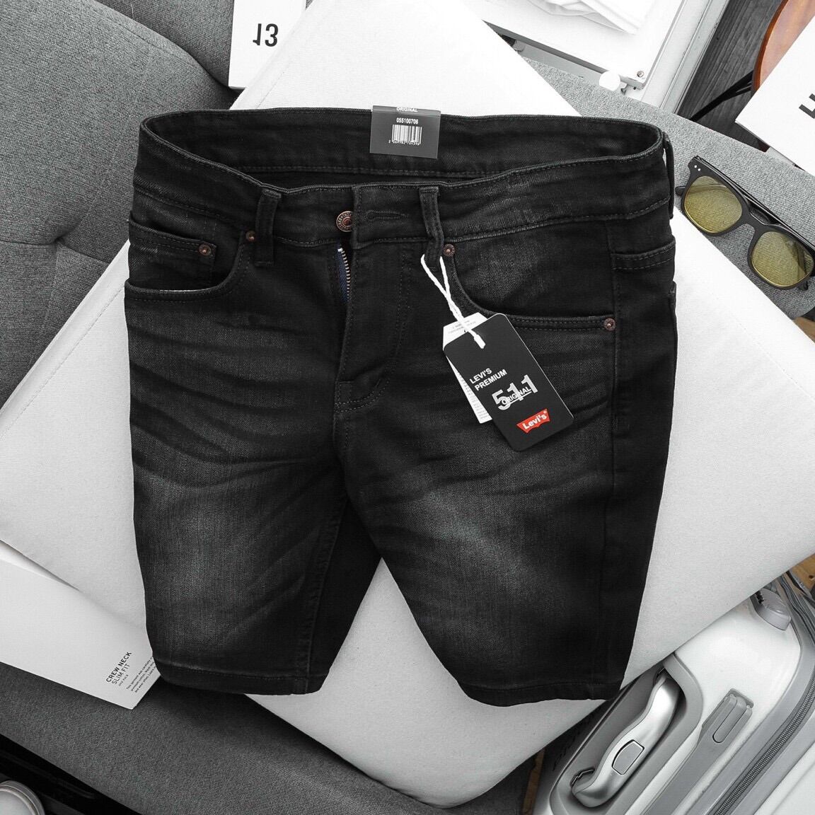 Quần short jean nam vải giản cao cấp HT 90