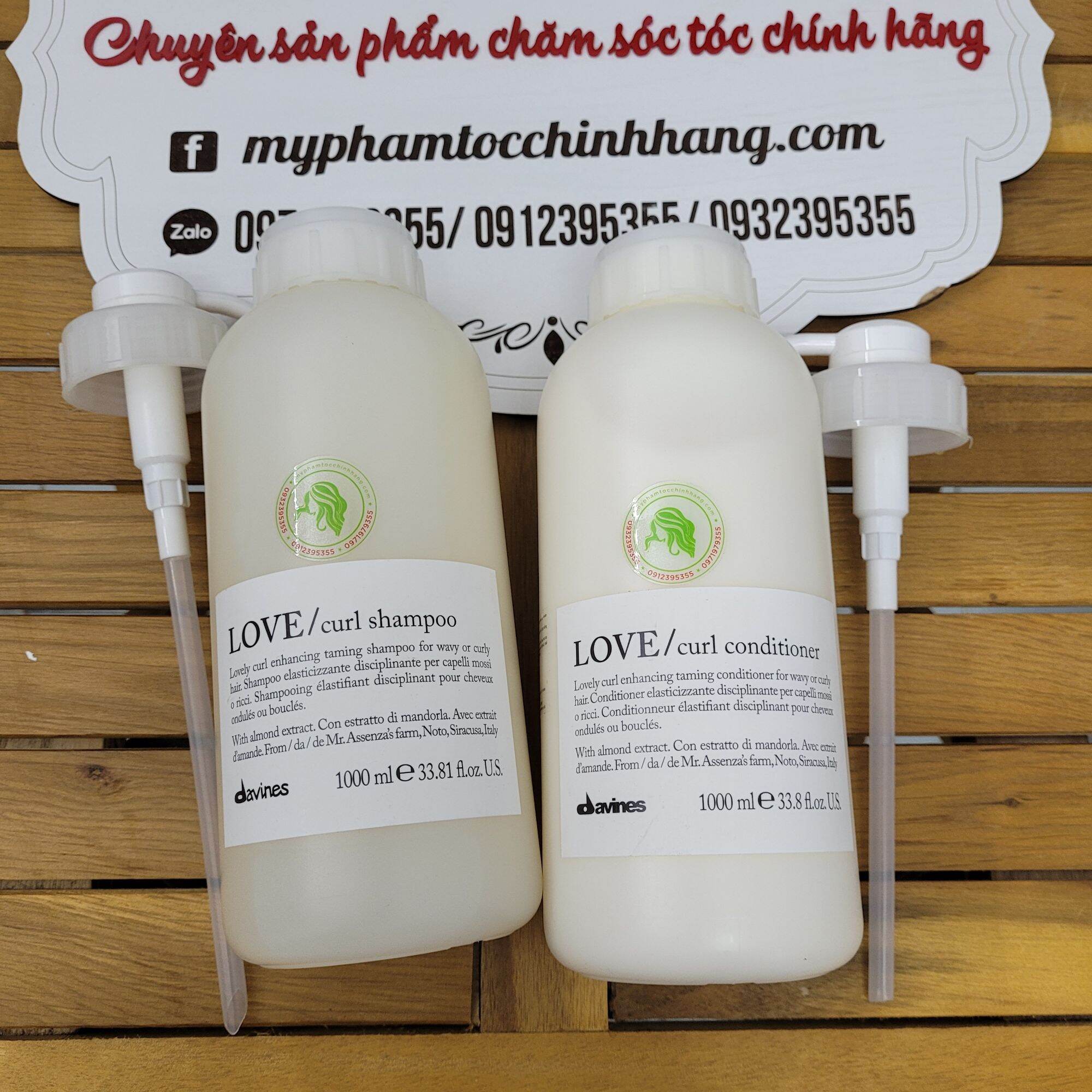 DẦU GỘI XẢ DAVINES LOVE CURL CHO TÓC UỐN, XOĂN 1000ML