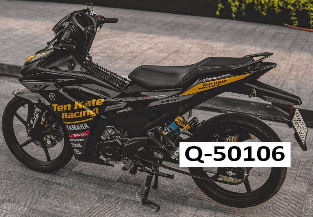 Tem dán xe Exciter 155 . Tem rời 3 lớp bóng vàng đen thể thao