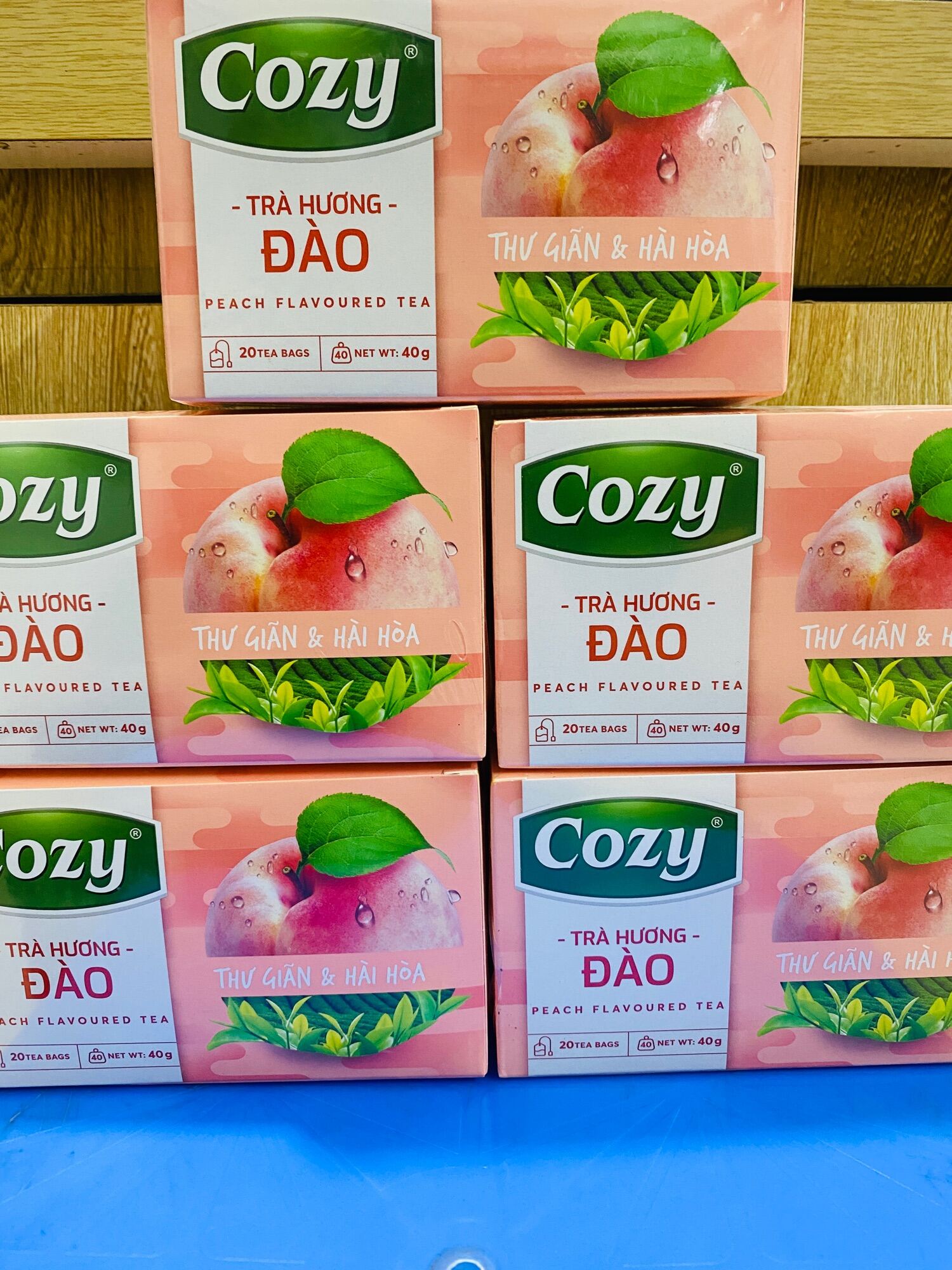 Trà Cozy hương Đào túi lọc 20gói x2g