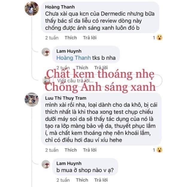 [ Bill BaLan - Auth 100%] Kem Chống Nắng Phổ Rộng Dermedic 50ML