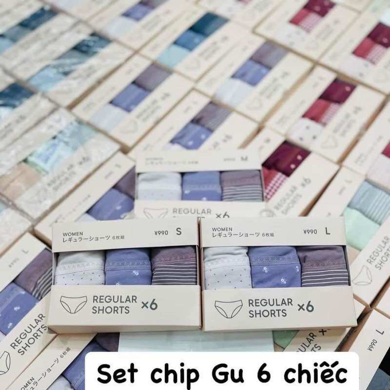 Quần chip gu 6 chiếc Nhật Bản mẫu cạp cao size L