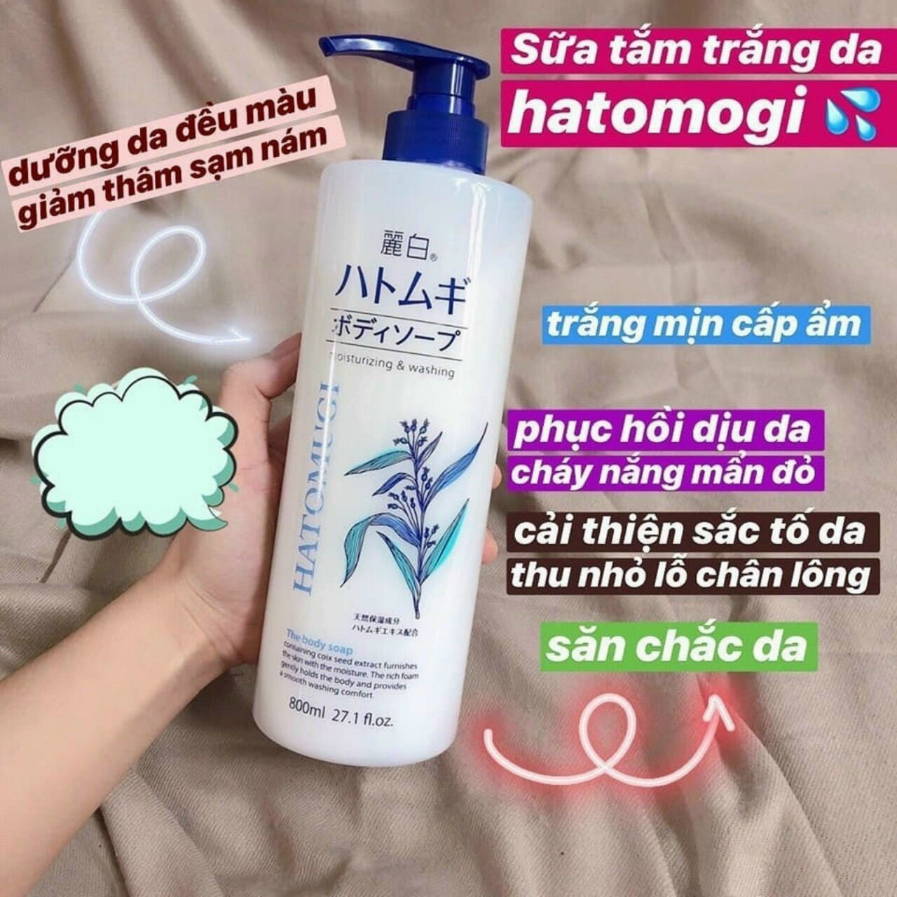 Sữa tắm cấp ẩm ý dĩ 800ml