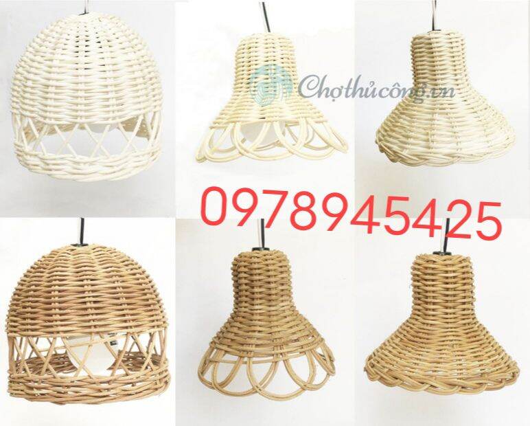 Đèn tre đèn thả mây tre đèn đèn mây tre mini xinh