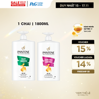Dầu Gội PANTENE Pro-Vitamin Ngăn Rụng Tóc/ Suôn Mượt Óng Ả Chai 1800ML