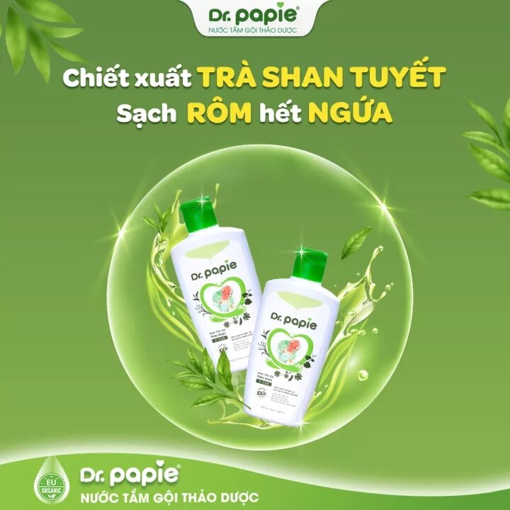 Nước tắm thảo dược Dr.Papie(Chai 230ml)