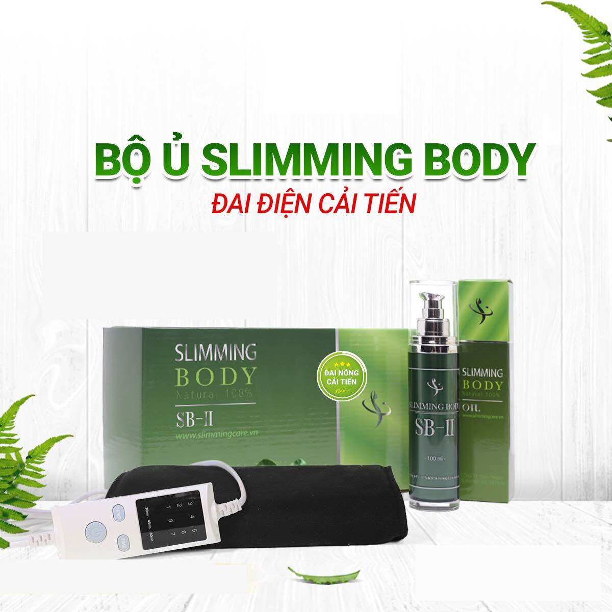 Bộ đai quấn ủ nóng tan mỡ slimming body sb2 đánh tan mỡ thừa cải tiến