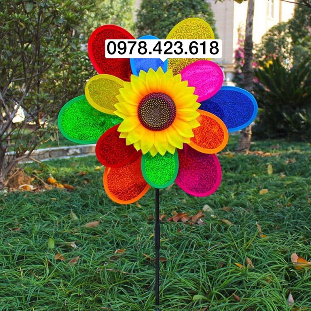 Chong chóng hoa hướng dương 2 tầng - chong chóng 2 tầng
