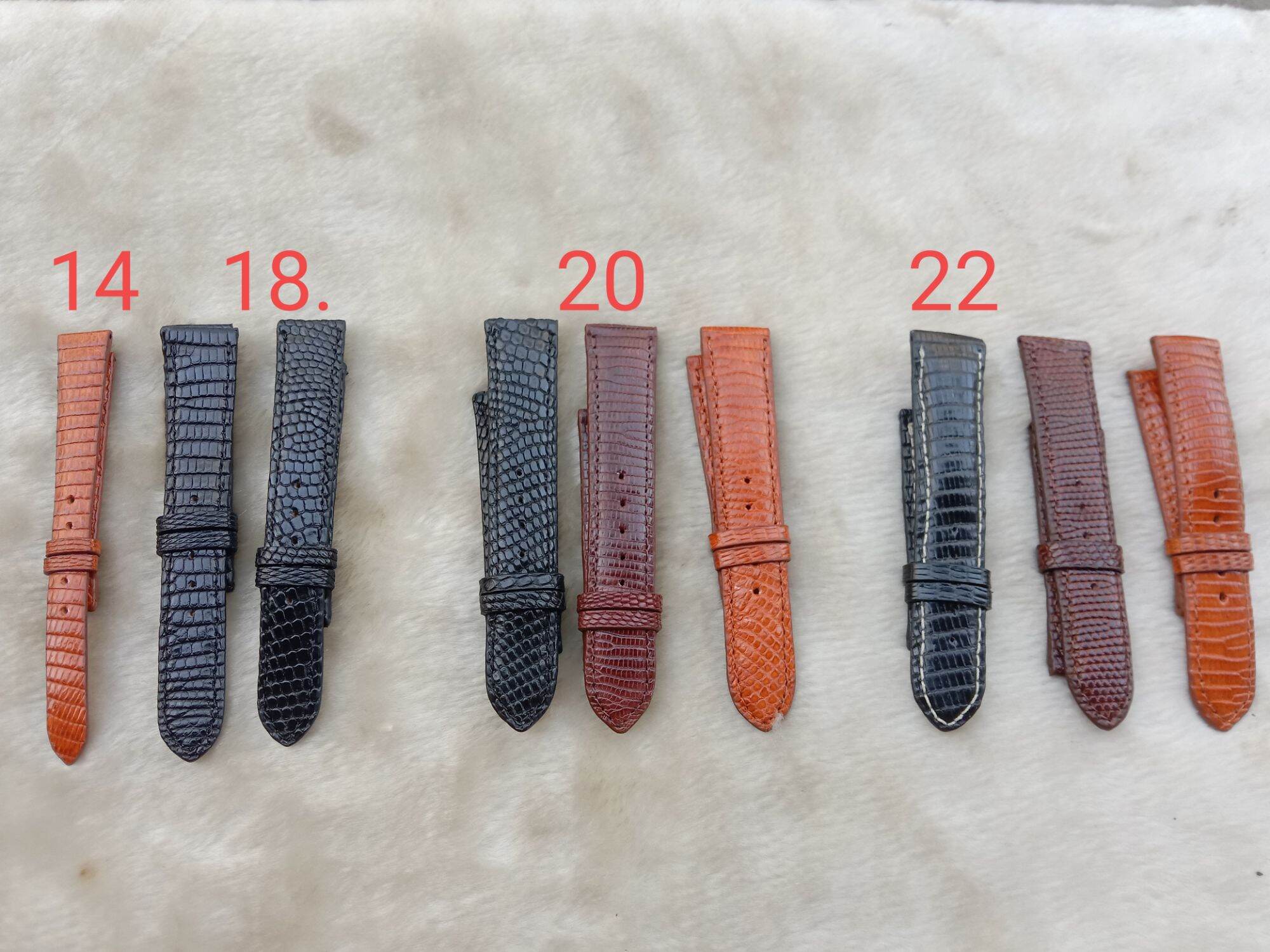 Dây đồng hồ da KỲ ĐÀ size 18, 20, 22 Da THẬT MAY KỸ