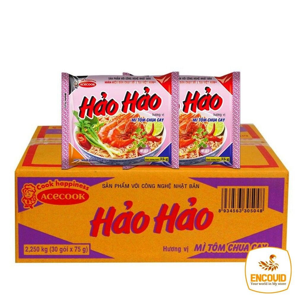 Mì hảo hảo tôm chua cay - thùng 30 gói