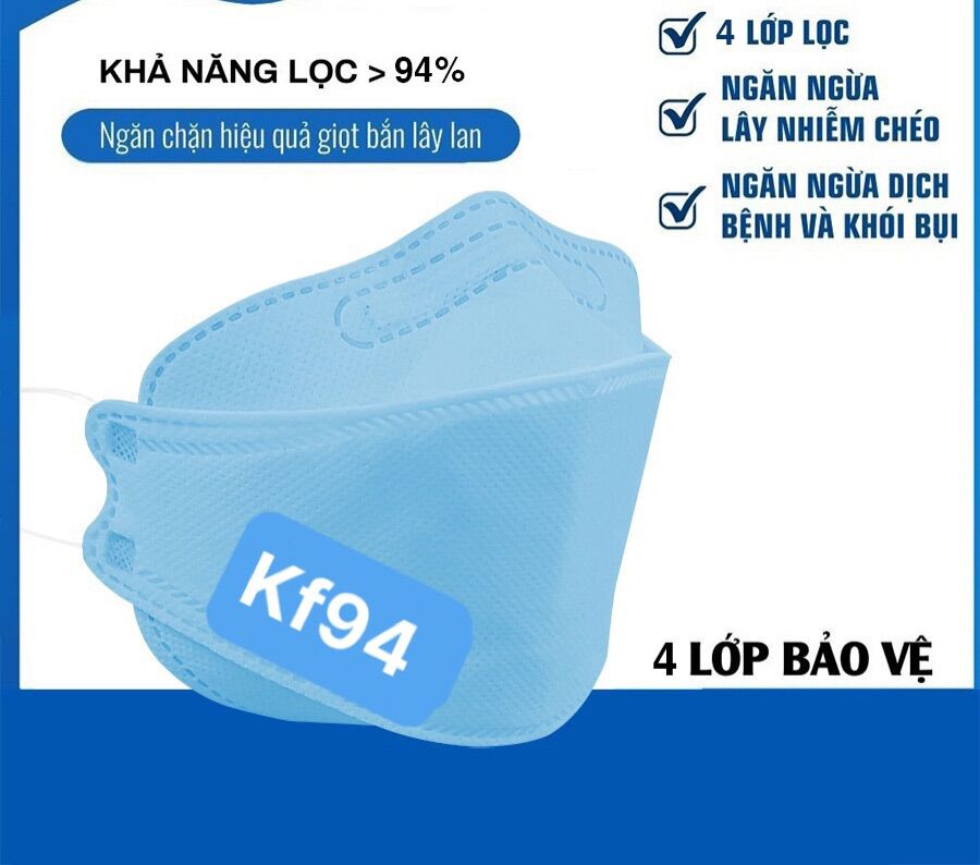 1 thùng 100 cái khẩu trang kf94 hàng cty 4 lớp