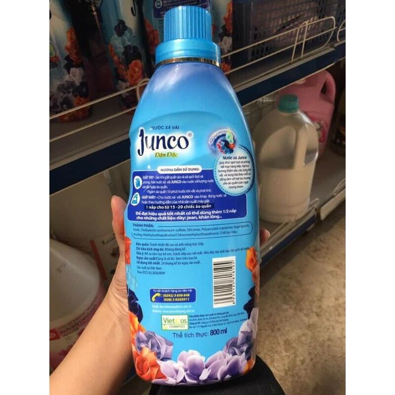 Nước Xả Vải Junco Hương Thơm Đậm Đặc Chai 800ml