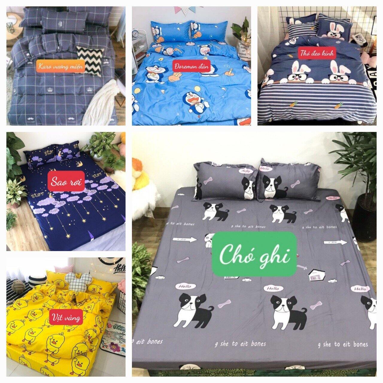 [HCM]Set ga gối 1m8 cotton poly m83736