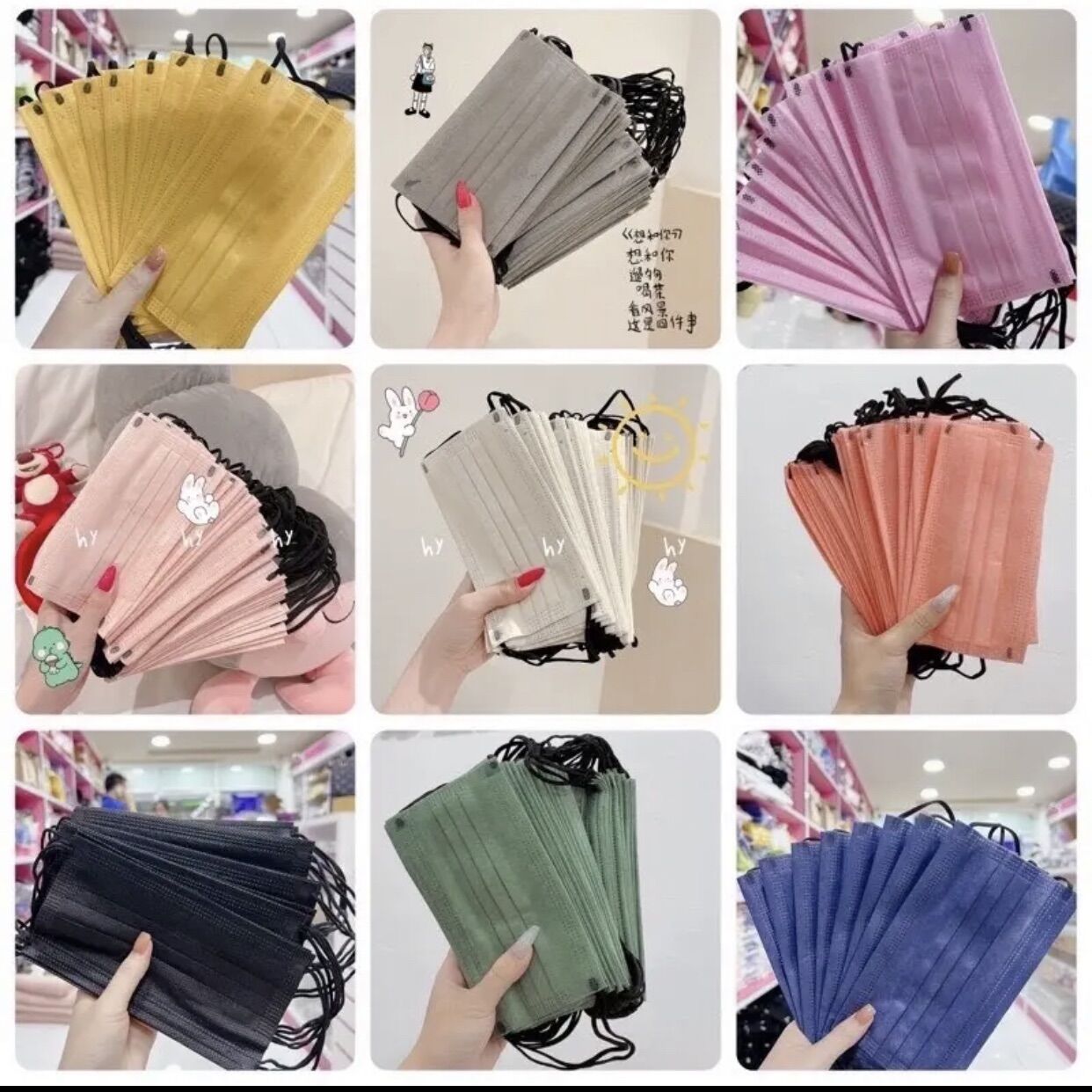 Khẩu trang 3lớp thái - kháng khuẩn - không xù