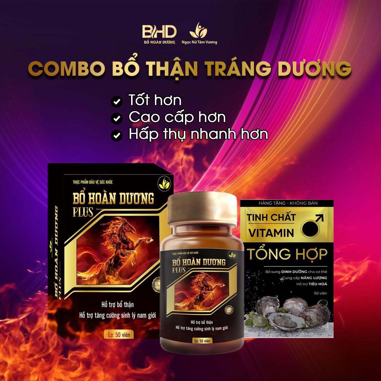 BỔ HOÀN DƯƠNG PLUS CHÍNH HÃNG_TẶNG TINH CHẤT HÀU VITAMIN TỔNG HỢP