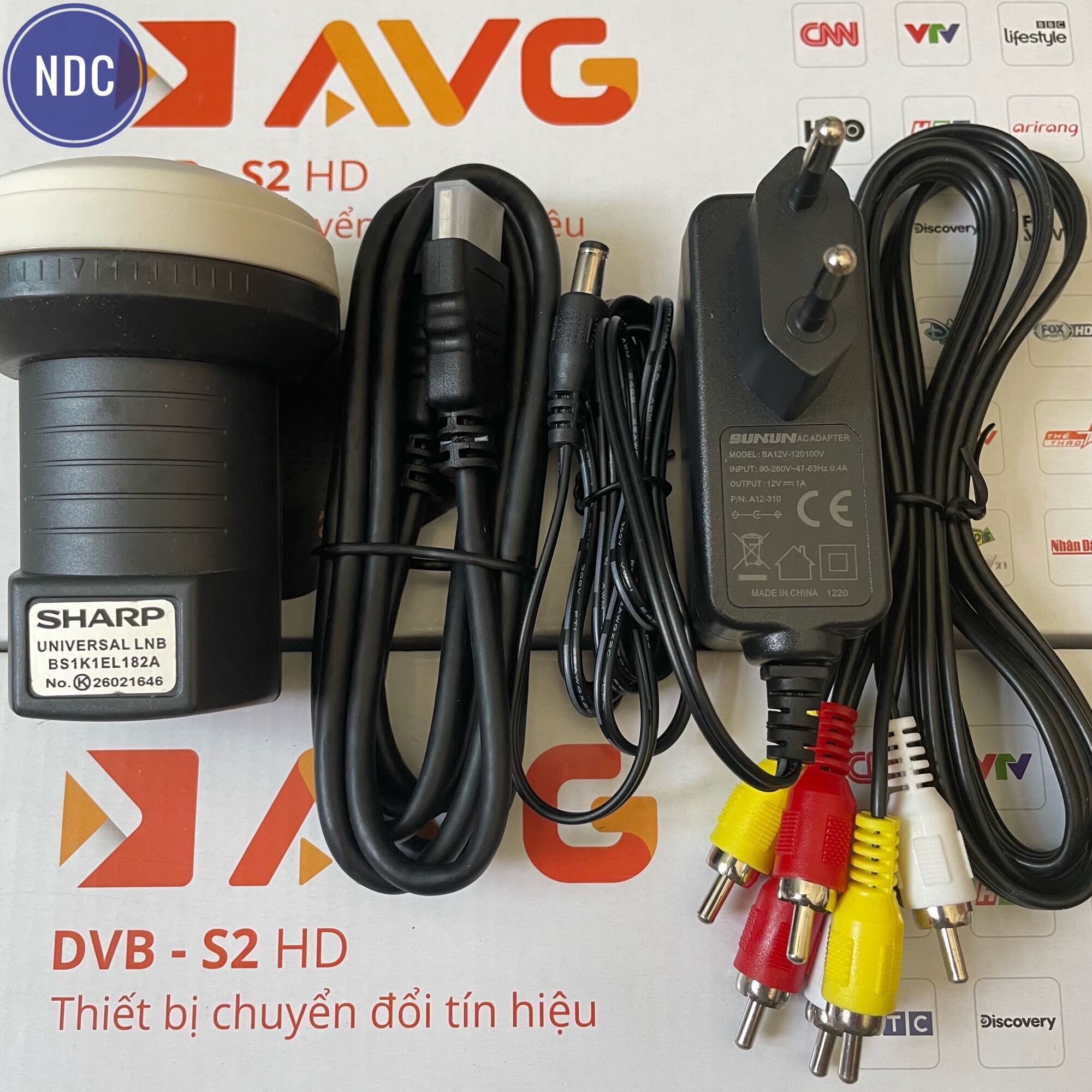 HCMPhụ Kiện Xịn Theo Đầu Thu AVG, MobiTV Nguồn, Remote, Cáp HDMI AV, LNB