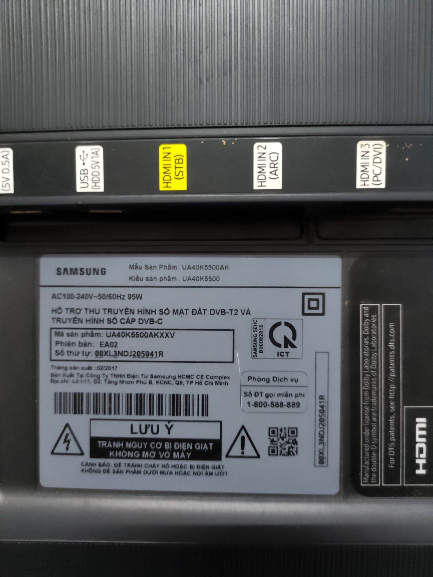Cáp tivi samsung ua40k5500