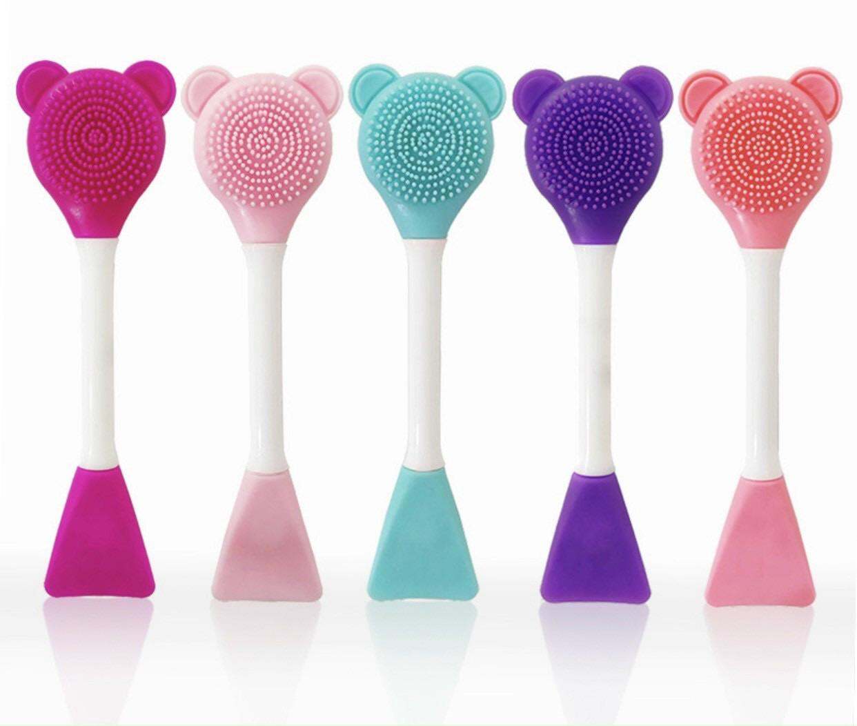 CỌ QUÉT MẶT NẠ SILICONE 2 ĐẦU MASSAGE