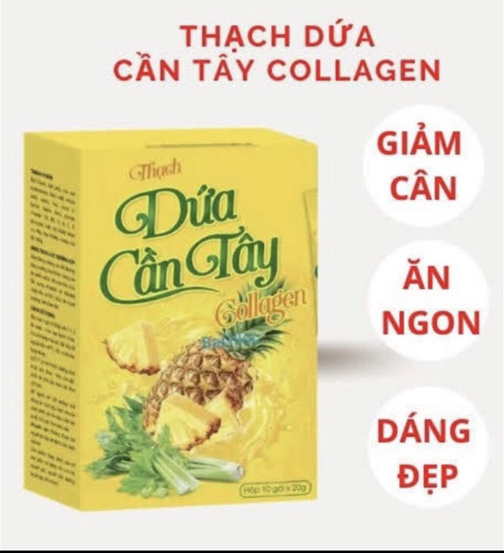 Thạch dứa cần tây collagen plus