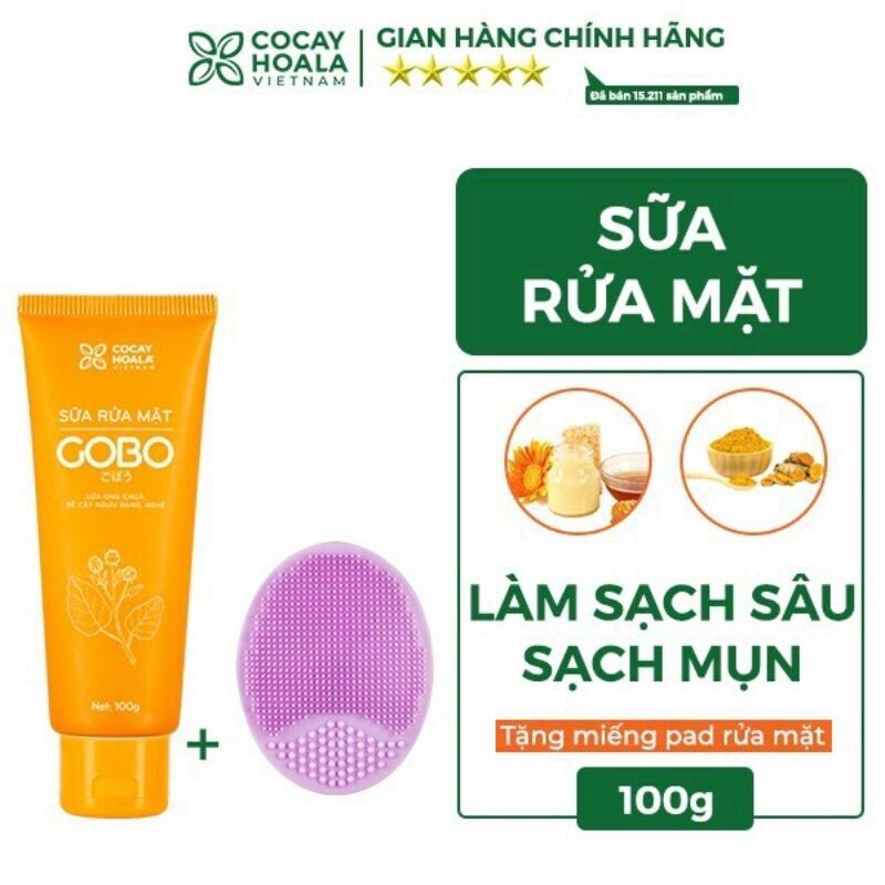 [Tặng Miếng Pad Rửa Mặt 99K] Sữa Rửa Mặt Gobo Thảo Dược Thiên Nhiên