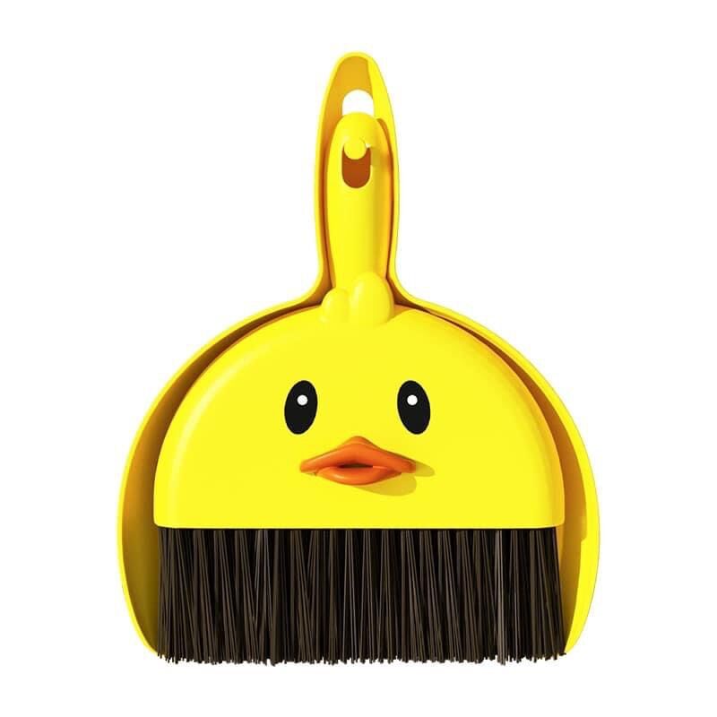 Bộ chổi quét dọn mini hình con vịt vàng