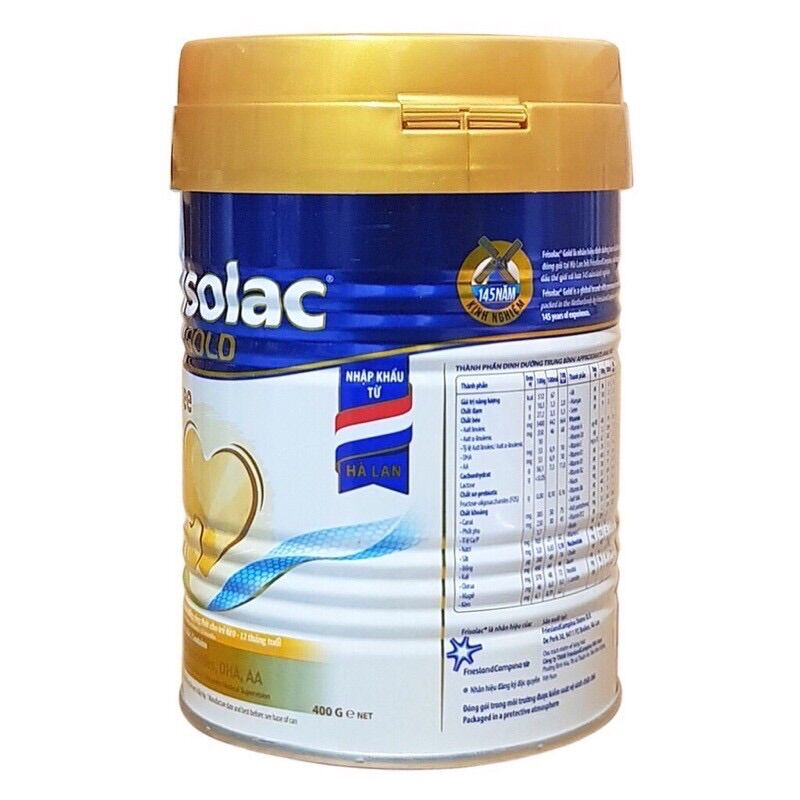 Sữa bột Friso Frisolac Gold Lactose Free 400g date mới