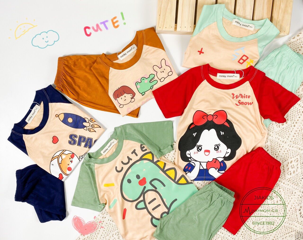 ☘️☘️Bộ Minky mom cộc tay cực xinh☘️☘️