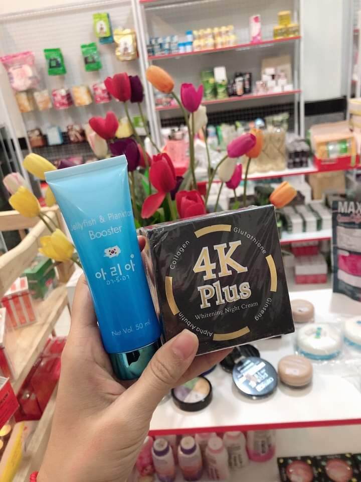 Combo kem 4k plus đen và serum vi tảo biển thái lan