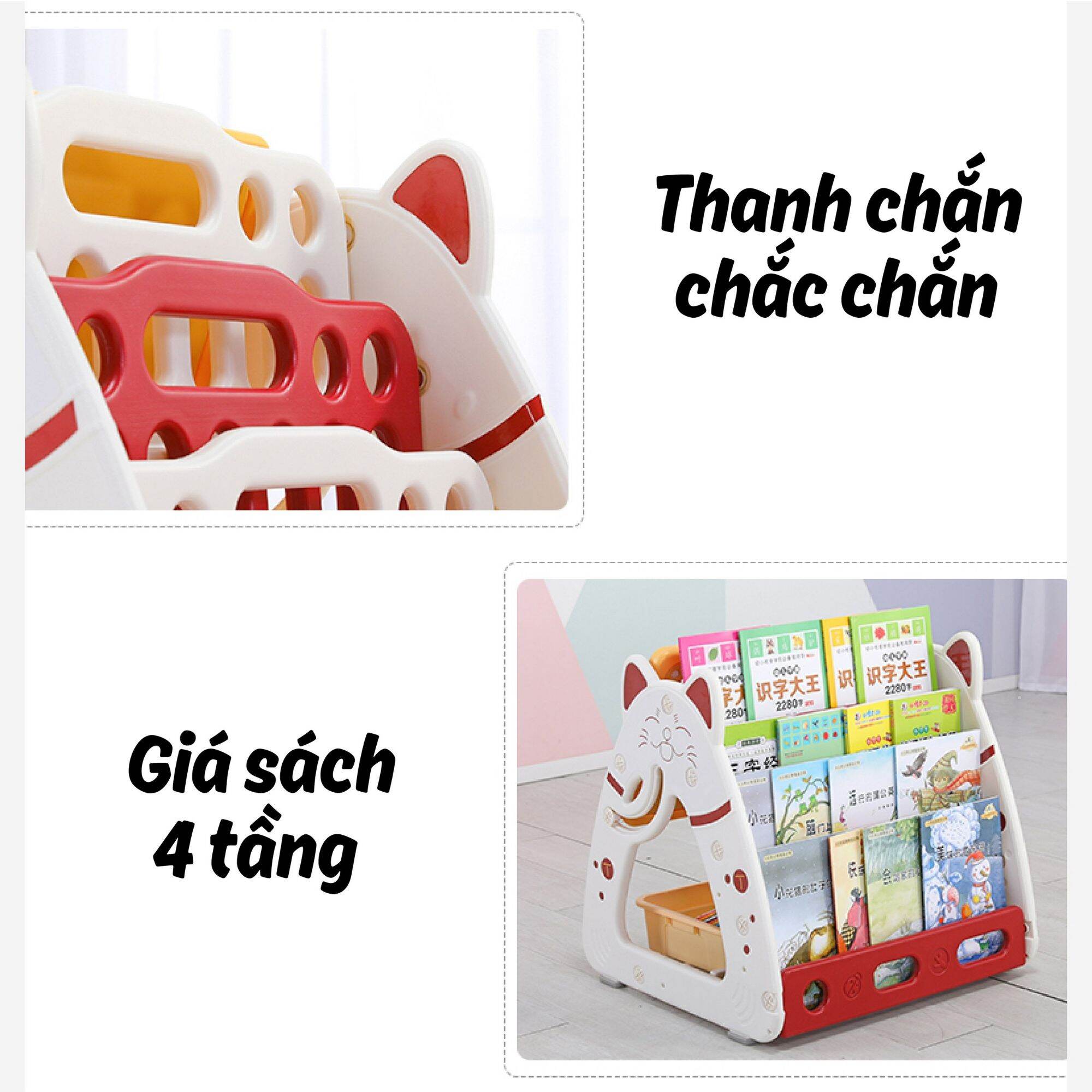 BẢNG VẼ KỆ SÁCH BÀN HỌC HOLLA 3IN1