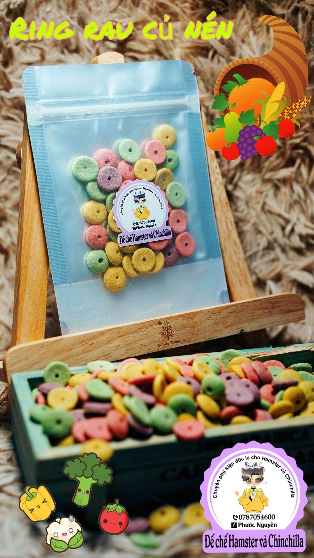 Ring nén rau củ ăn dặm cho Hamster
