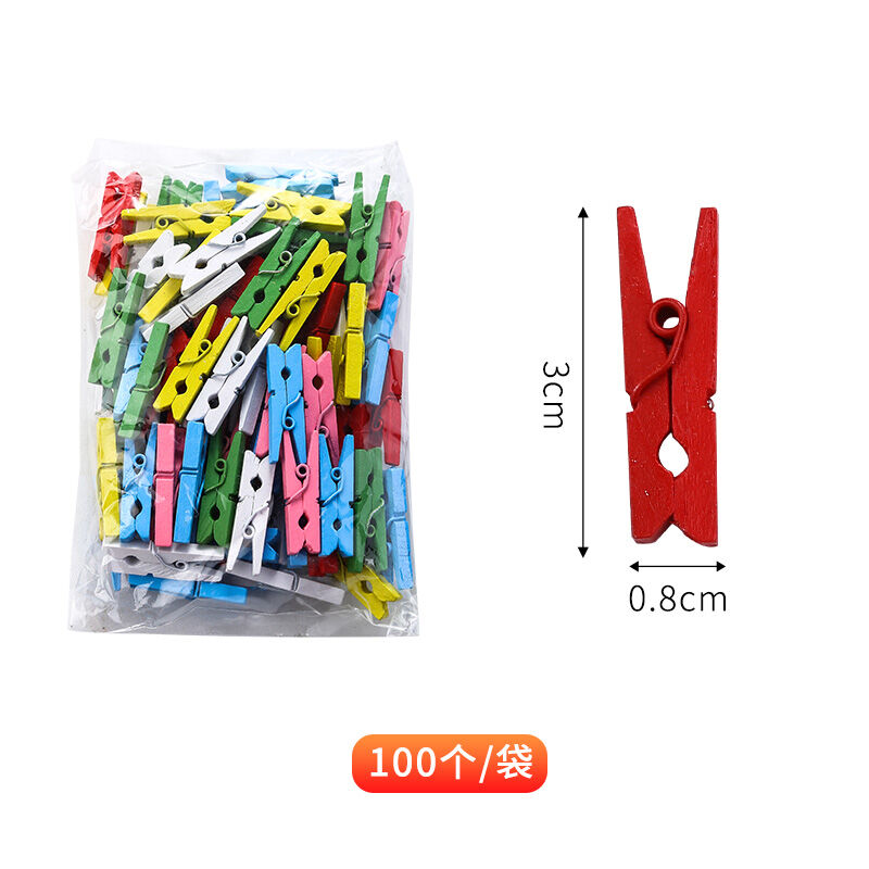 Kẹp nhỏ trang trí pha rượu quầy bar kẹp gỗ nhỏ màu kẹp trang trí cocktail kẹp gỗ màu gốc kẹp ảnh 100 chiếc