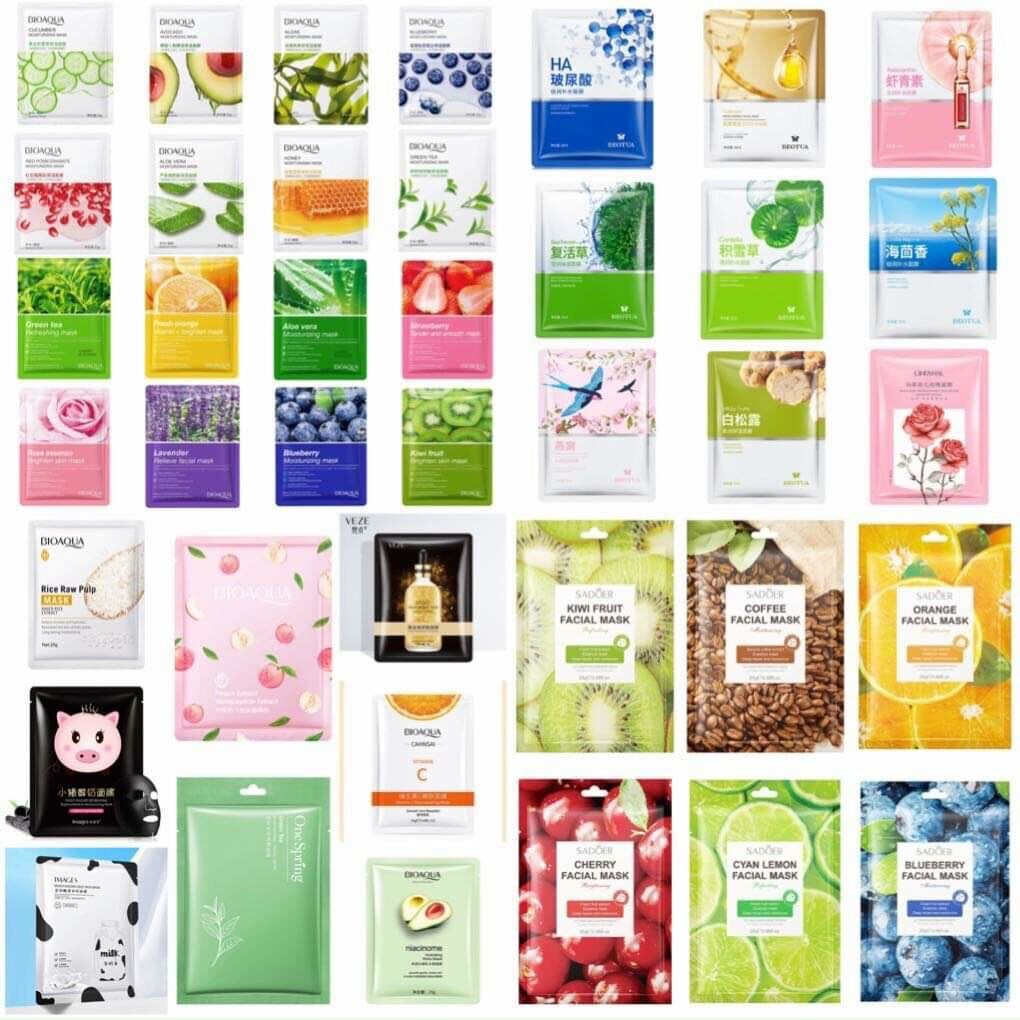 Combo 20 miếng mặt nạ nội địa trung cấp ẩm trắng da