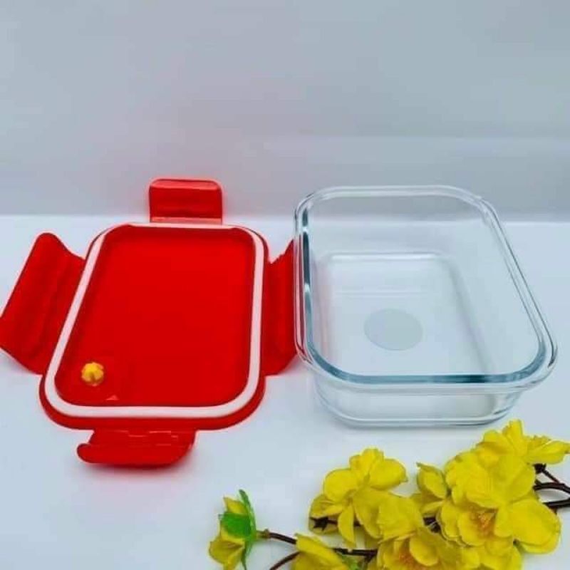 BỘ 3 THỐ THỦY TINH Glass (620ml) chữ nhật