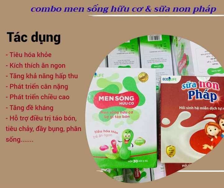 SỮA NON PHÁP VÀ MEN SỐNG HỮU CƠ