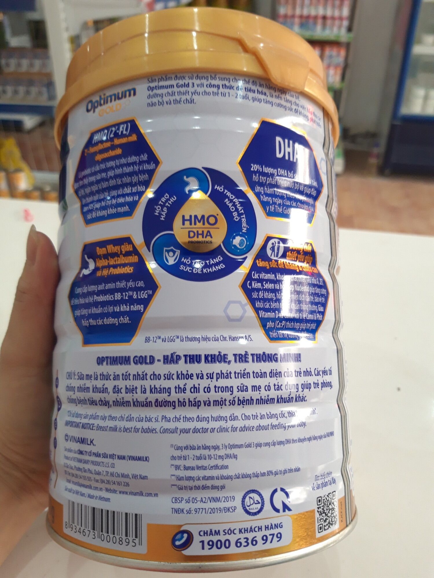 Sữa bột Vinamilk Optimum 3 850gr