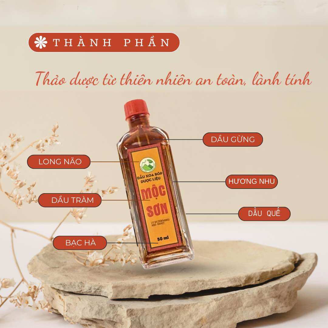 Dầu xoa bóp dược liệu mộc sơn - chính hãng