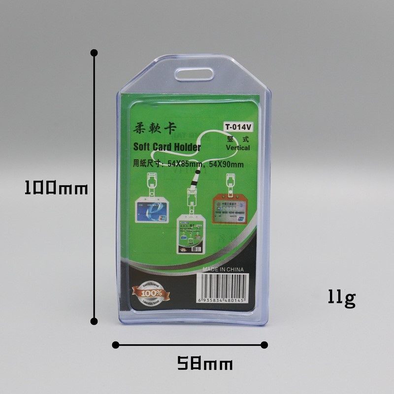 Lốc 50 cái bao thẻ bảng tên dày t014v