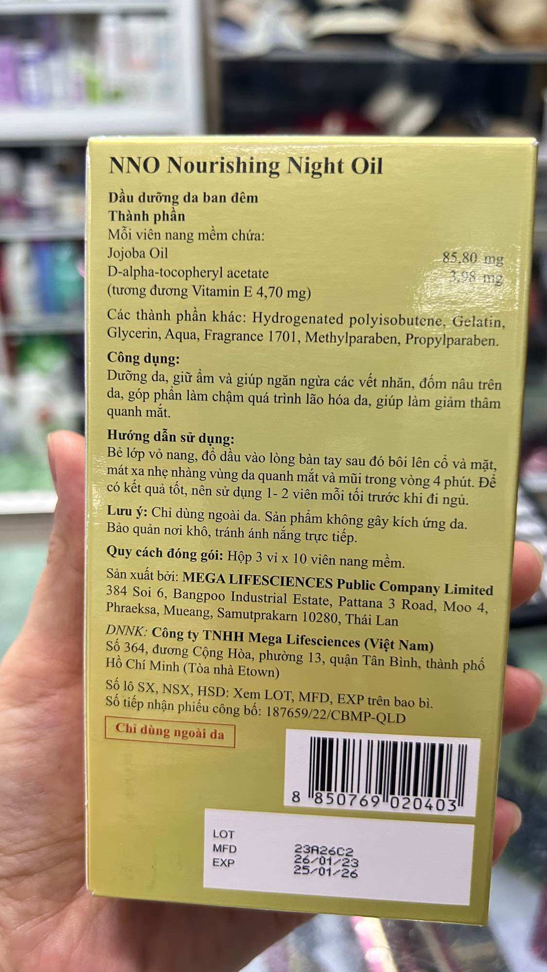 Viên dưỡng da NNO
