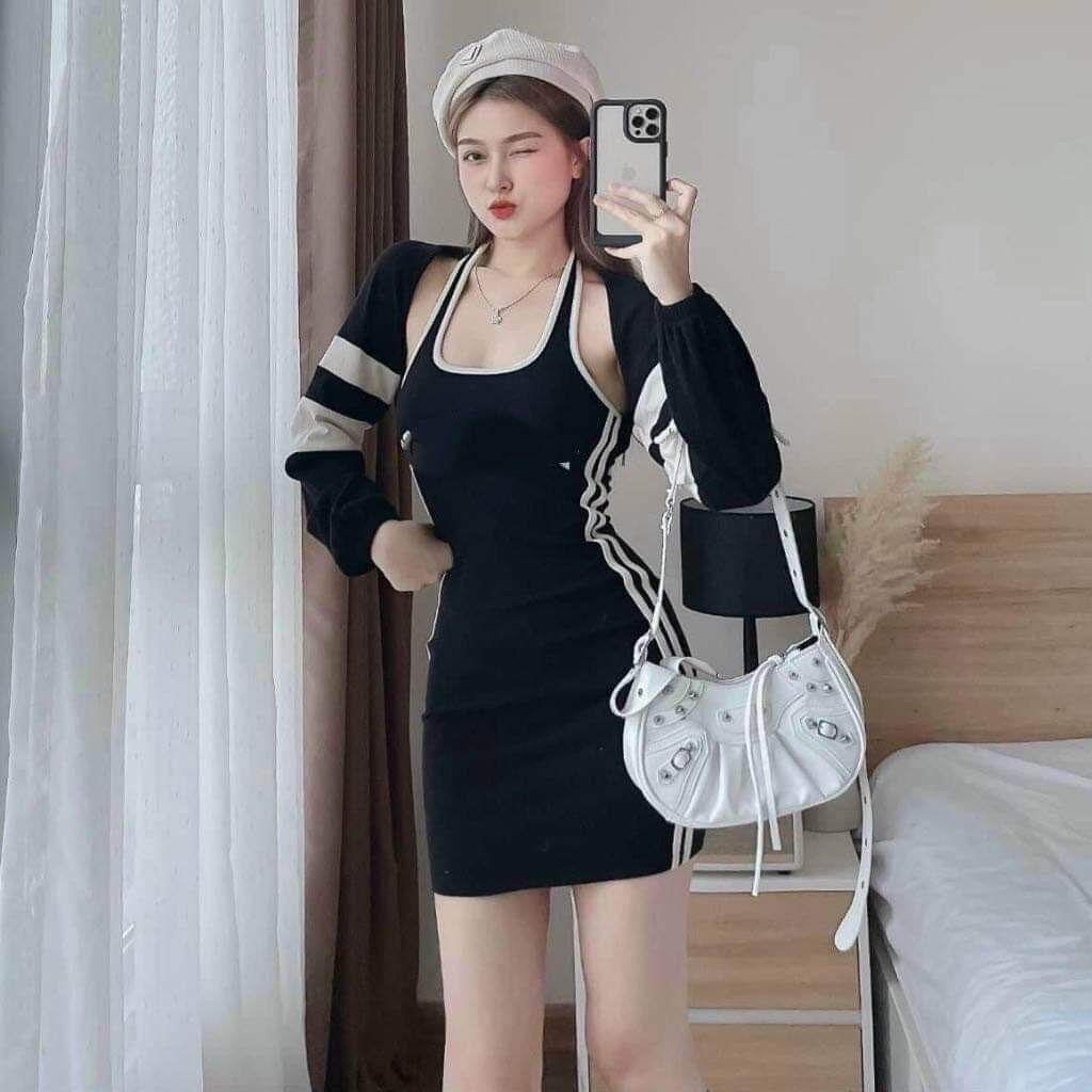 SÉT ĐẦM KÈM ÁO KHOÁC NGOÀI DX5
