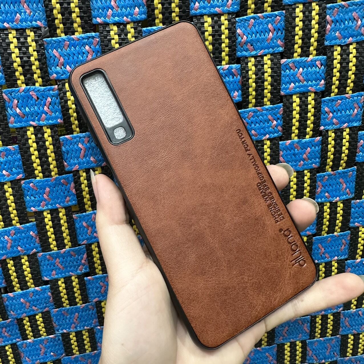 Case ốp lưng Samsung A7 2018 dẻo kiểu da mềm mịn ôm máy bảo vệ camera