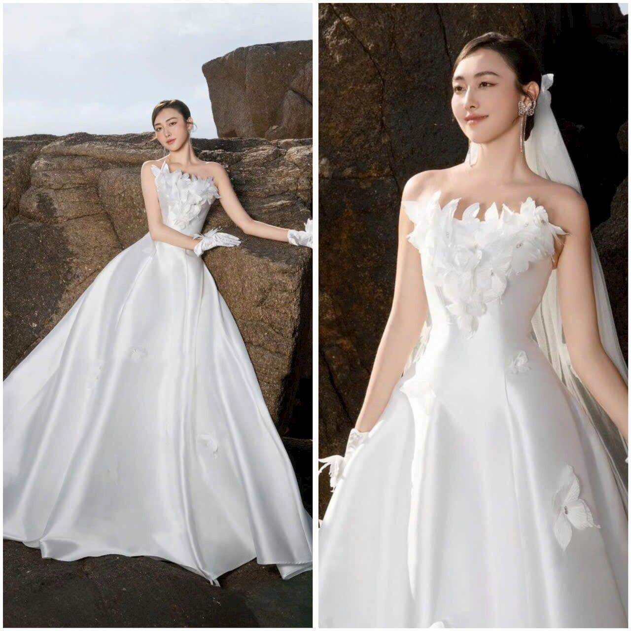 [ Đẹp 100% ] ĐẦM CÔ DÂU CÚP NGỰC ĐÍNH BƯỚM HOA THƯỚT THA CAO CẤP SANG CHẢNH – ( Tặng kèm phụ kiện) – Có MGG ưu đãi & hỗ trợ phí vận chuyển thả ga