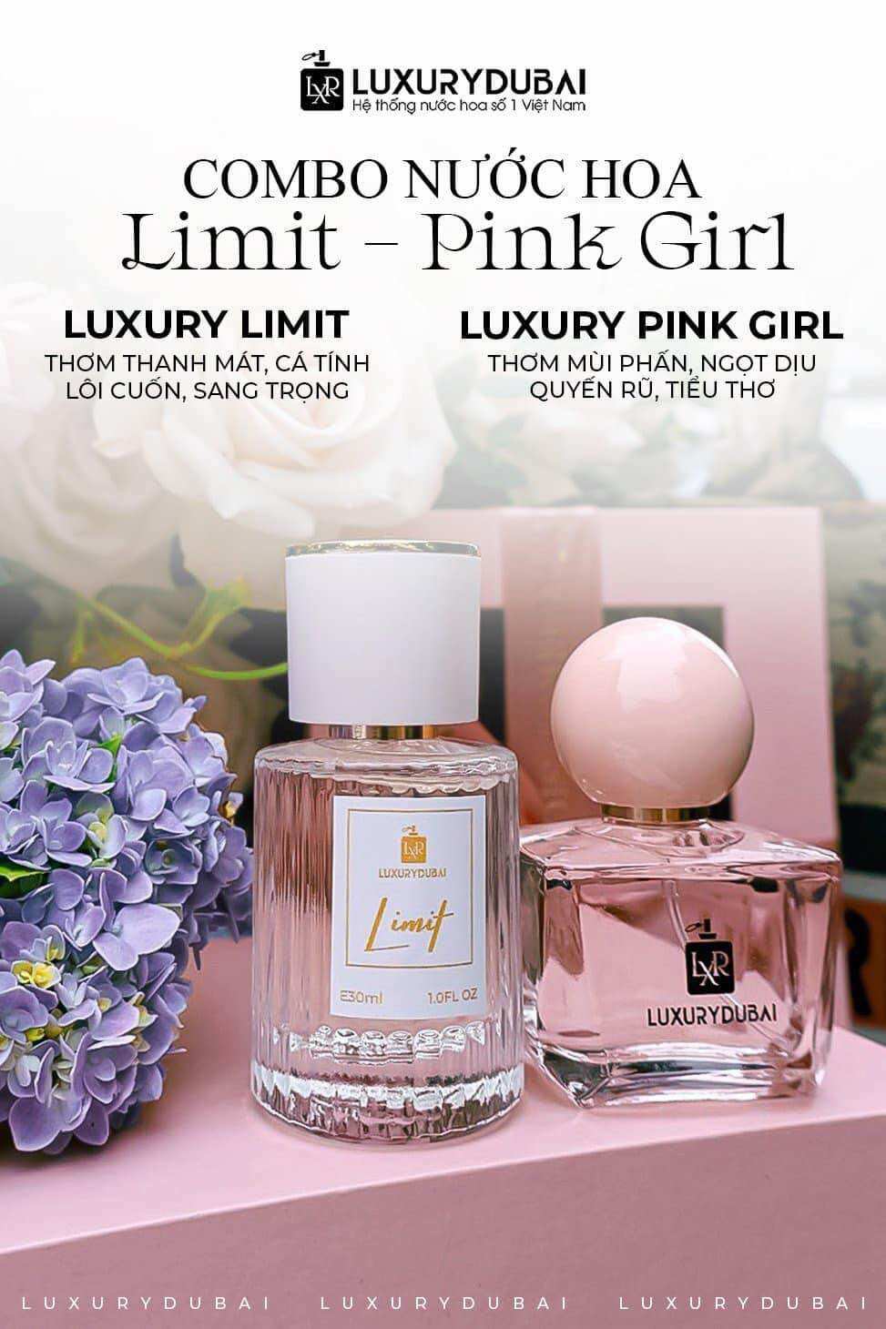 Nước hoa luxury dubai limit và pink girl chai 30ml